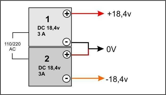 Fonte Simétrica usando 2 (duas) fontes DC - Eletrônica - Clube do Hardware