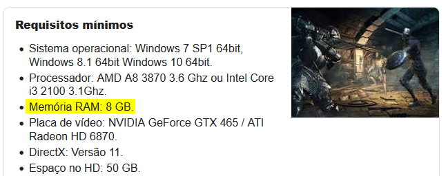 Veja os requisitos mínimos e recomendados de Dark Souls 3