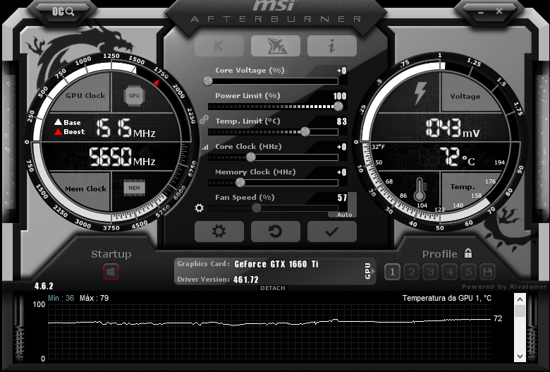 Overclock on sale 1660 ti