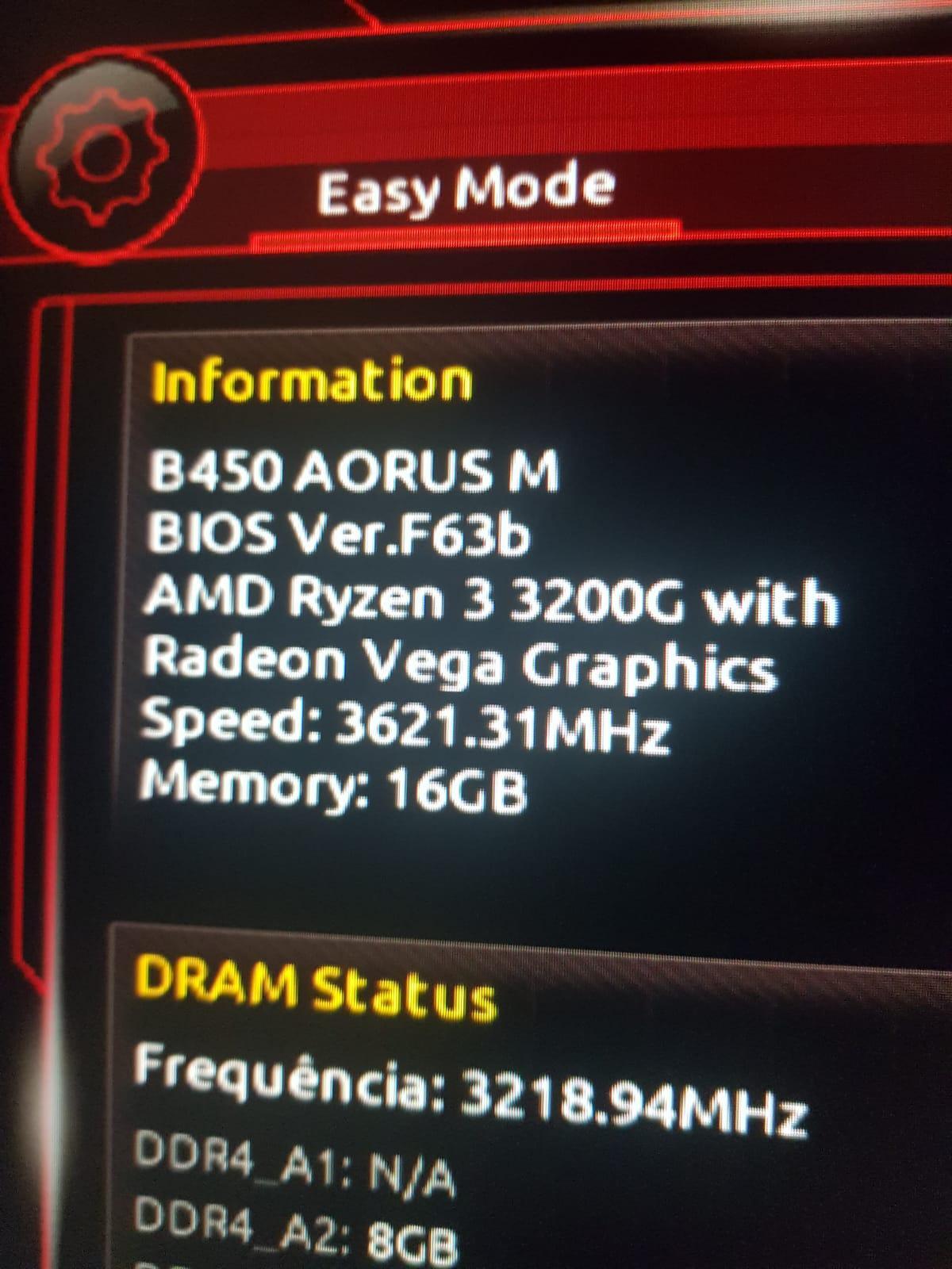 B450 aorus m ryzen 3 online 3200g